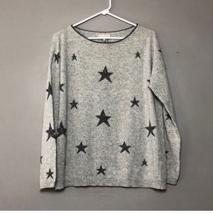 Bendetta B Gray and Black Star Sweater L